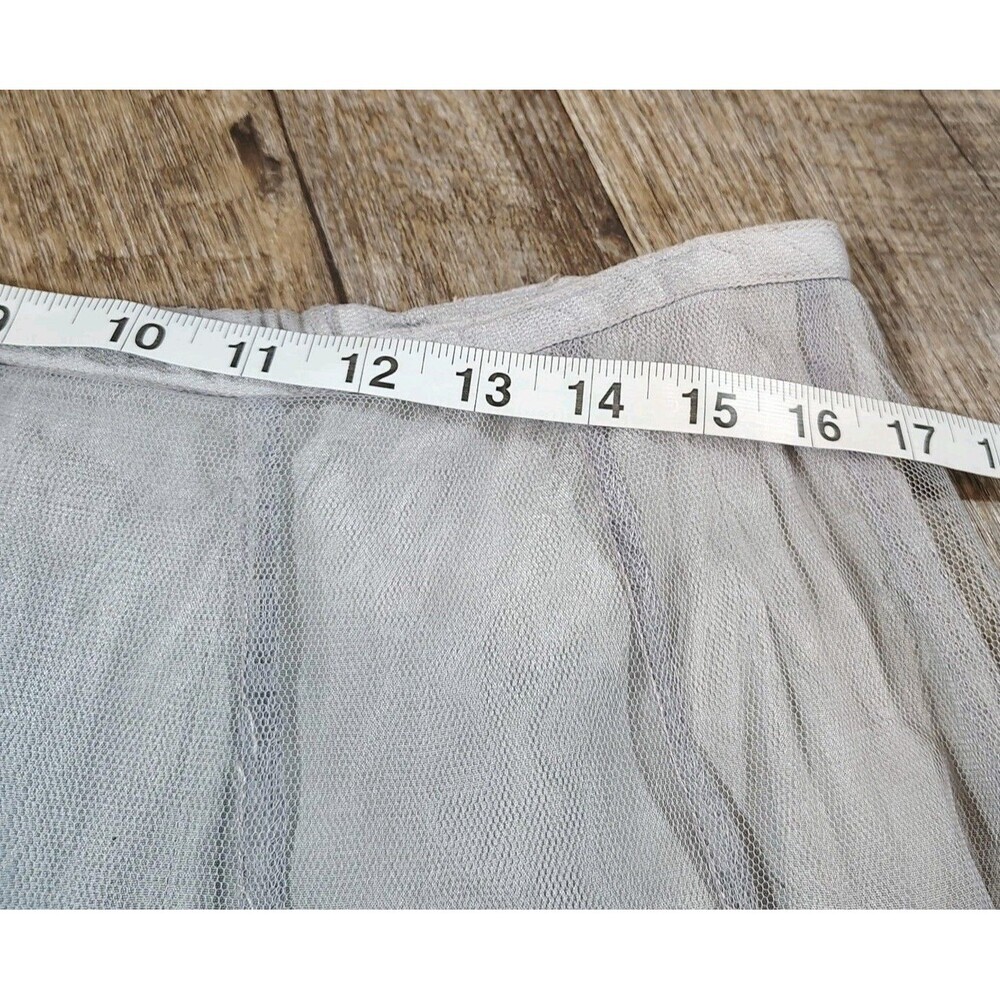 Vintage April Cornell Skirt L Lavender Mesh Overlay Beaded Embroidered Fairycore - Picture 6 of 9
